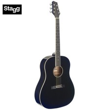 Stagg Sa35 Ds-bk Sloped Shoulder Dreadnought Full Size Acoustic Guitar - Black