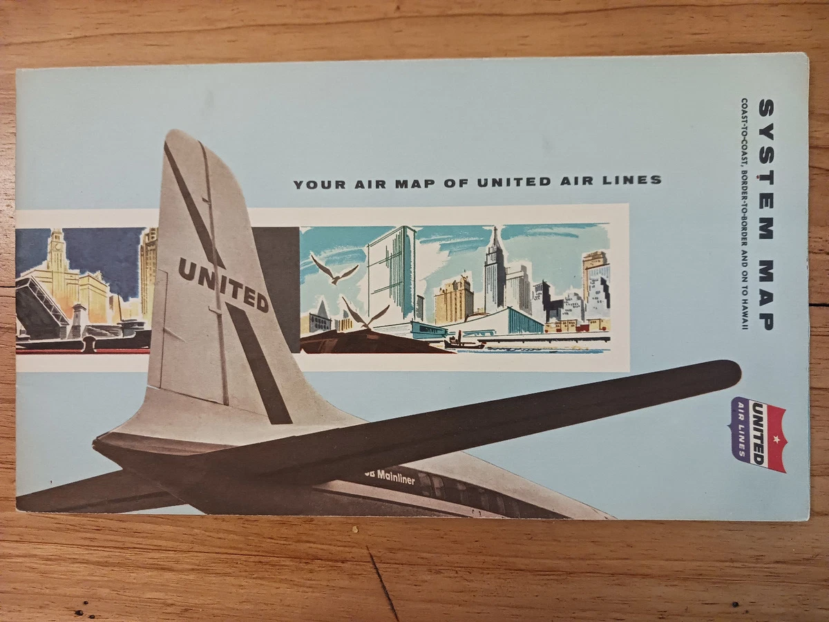 Map United Airlines Collectibles for sale | eBay