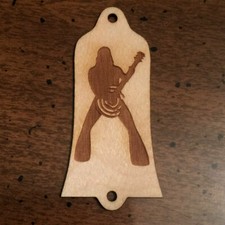 GUITAR TRUSS ROD COVER - Wood Burned - Fits USA GIBSON - ZAKK WYLDE Ozzy BLS
