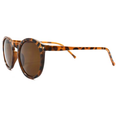 Classic 90s Fashion Mens Womens Round Sunglasses Brown Lens  display picture 1
