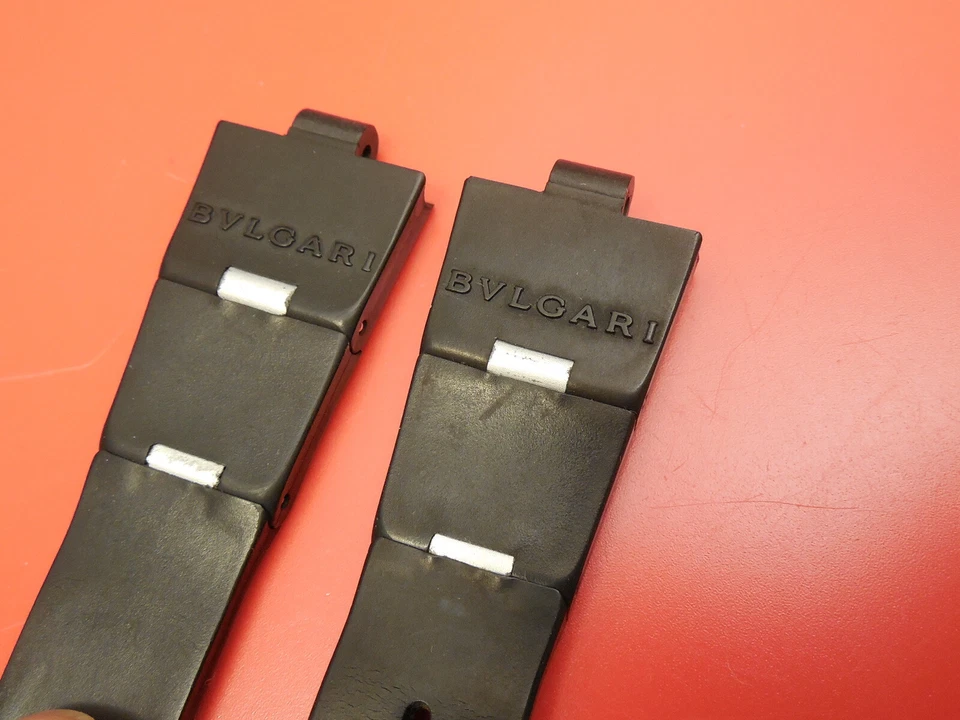 BVLGARI DIAGONO АЛЮМИНИЕВЫЙ СПЛАВ РЕЗИНОВЫЙ РЕМЕШОК БРАСЛЕТ 21,8 ММ / 6,8 ММ - Изображение 4 из 4