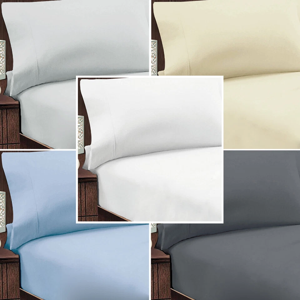 Abrazo Cotton Flannel Flannelette Fitted Sheet & Pillowcase Combo - image 1 of 1