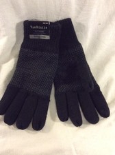 Van Heusen Fleece lined Tech Gloves black -use w mobile devices - MSRP 28