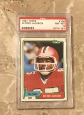 1981 Topps NFL Alfred Jackson PSA 8