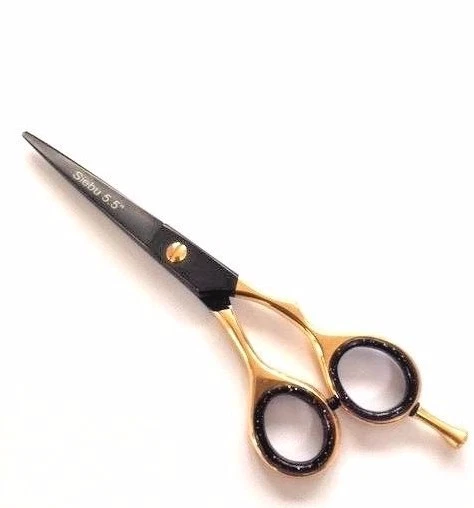 Professional Siebu Hairdressing Hair Cut Scissors Shears Titanium Gold Black