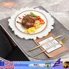 Round Plastic Reef Plate Dinner Wedding Party Tableware Plates Mats Decoration