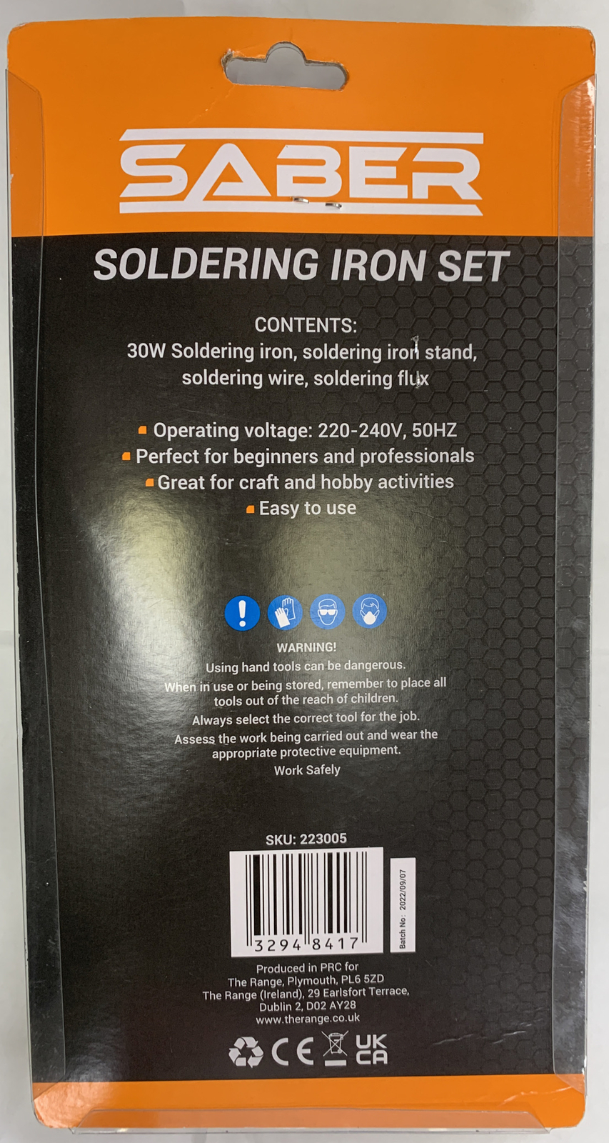 Saber Soldering Iron Set 30W eBay