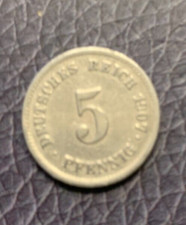 Deutsches Reich: 1907 5  Pfennig,  Mz E gro&szlig;er Adler, J&auml;ger 12