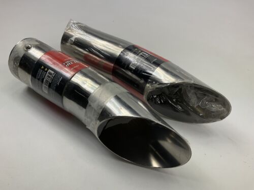 (2) Pilot PM-5128 Stainless Steel Exhaust Tip, 2-1/4" Outlet, For 1.5"-2" Pipes - Picture 2 of 4