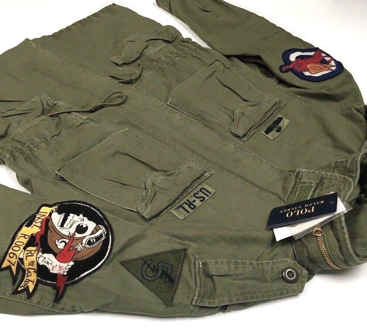Polo Ralph Lauren Military Army M65 Skull Skeleton Patch Polo Ralph Lauren Military Army M65 Skull Skeleton Patch