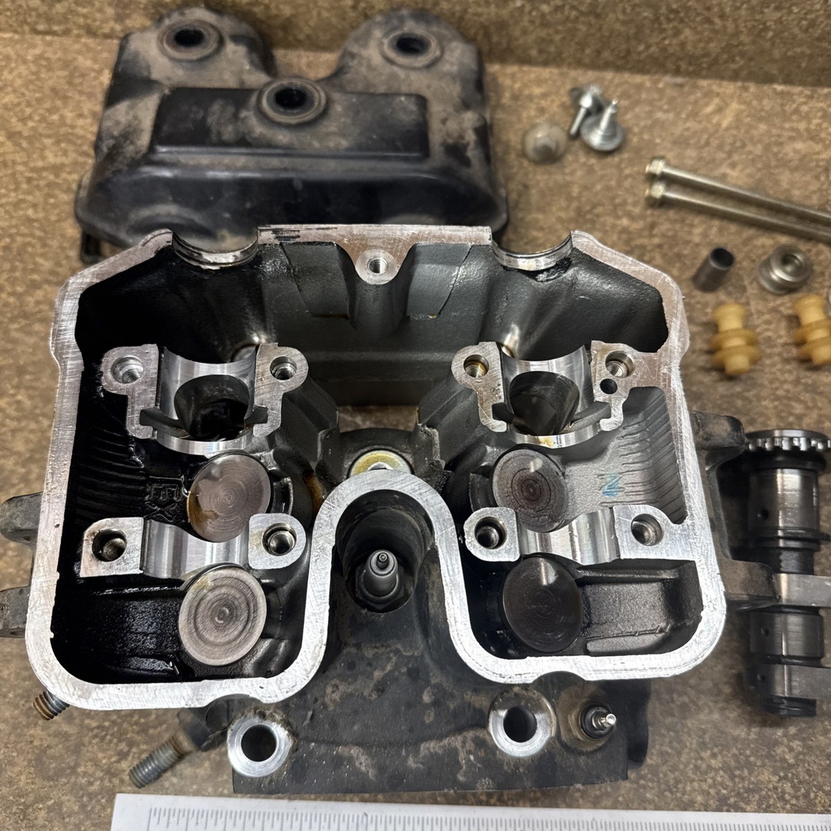 89 Honda NX250 Cylinder Head With Cams Running Condition 1989 NX