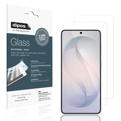 2x Schutzfolie für Samsung Galaxy S26 Plus - Anti-Shock 9H Folie dipos Glass