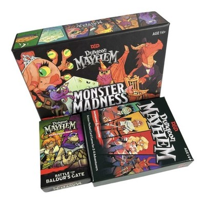 Dungeon Mayhem Monster Madness Card Game Baldur's Gate D&D Family Strategy Gift
