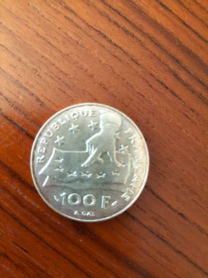 Piece de Monnaie 100 Francs 1991 DESCARTES - Photo 1/3