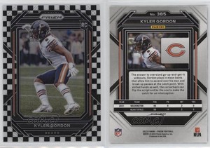 2022 Panini Prizm Rookies Black & White Checker Kyler Gordon #385 Rookie RC