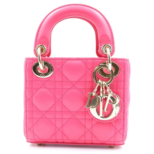 Christian Dior Lady Dior Micro Shoulder Bag Pink Unisex #BRG861