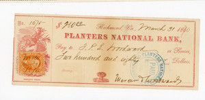 1870. Richmond , Virginia. Planters National Bank. Romanesque-style building