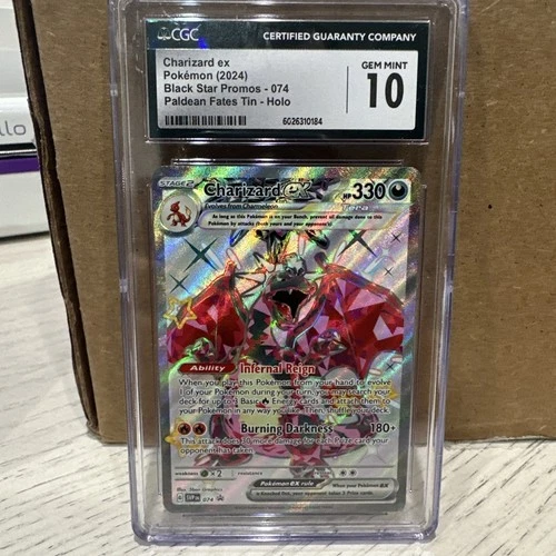 Charizard ex *CGC 10* 2024 Pokemon Black Star Promo Paldean Fates Tin 074