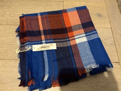 Macchia di Ruggine unisex oversized blanket scarf plaid Brand New With Tags