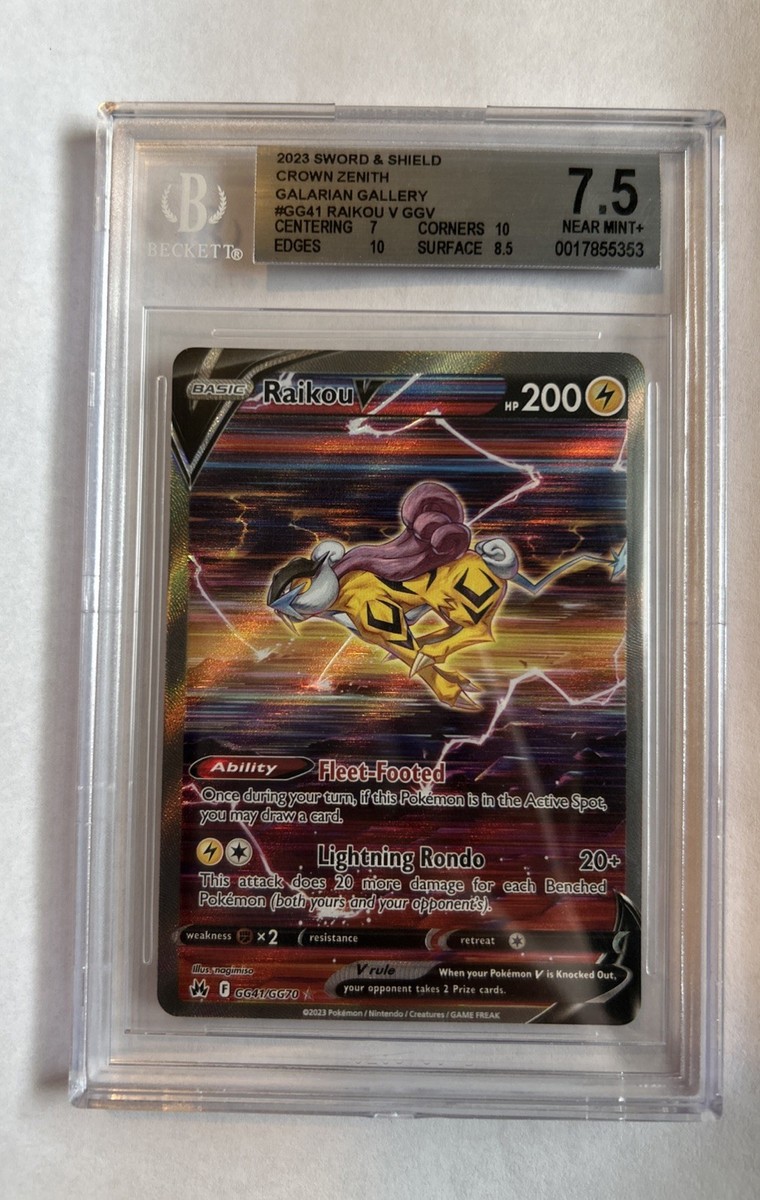 Raikou V GG41/GG70 Crown Zenith: Galarian Gallery Holo for
