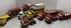 Lot of 10 1970s Vintage Mini Tonka Steel Trucks & Trailers Firetrucks Van