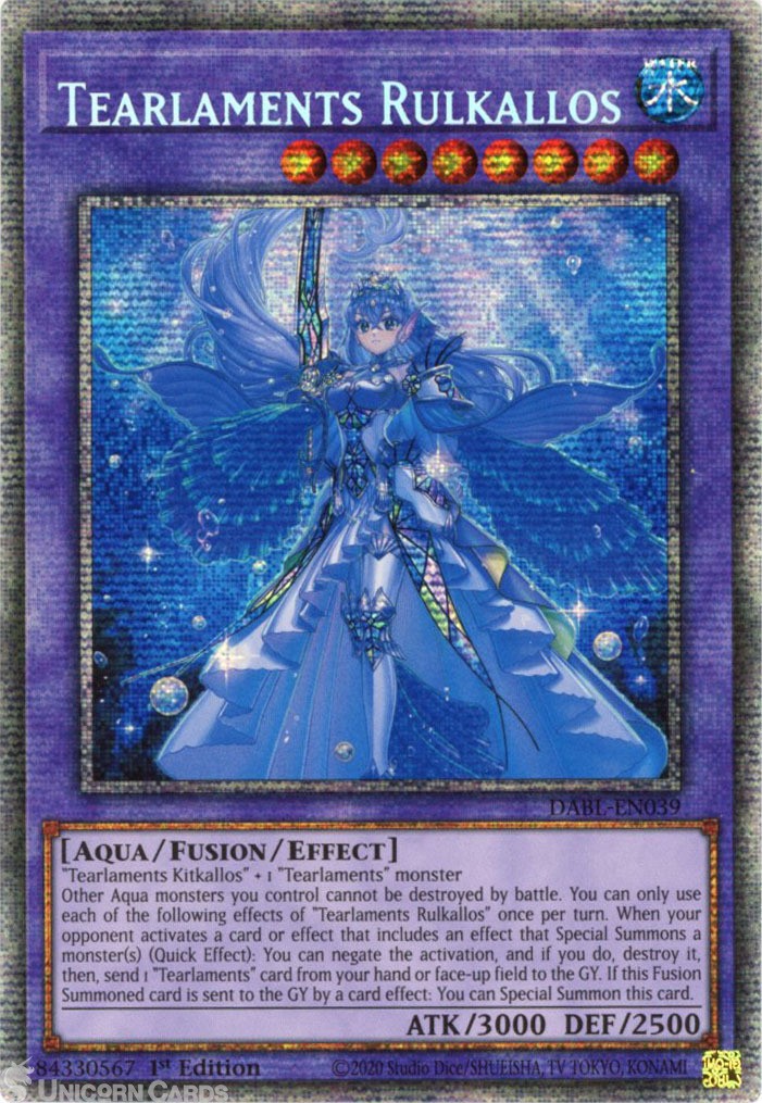 DABL-EN039 Tearlaments Rulkallos :: Starlight Rare 1st Edition Mint YuGiOh Card