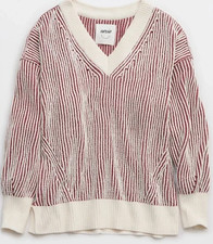 Aerie Women's Red Beyond Chenille V-Neck Sweater, XXS