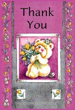 Dankeschön - schöne floral folierte Dankeskarte - Blumen Grußkarte