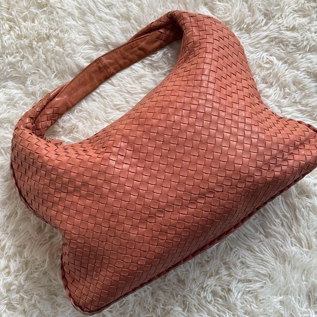 BOTTEGA VENETA INTRECCIATO Hobo one belt Women's Shoulder Bag Elegant Brown USED thumbnail 5