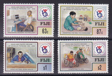 FIJI QEII 1998 SG 1010 - 1013 Asia y el Pacífico Década de Personas con Discapacidad MNH
