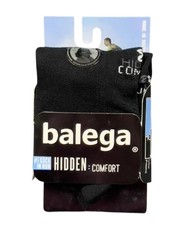 Balega Socks Hidden Comfort No Show LG Black Men 9.5-11.5 Women 11-13 Running