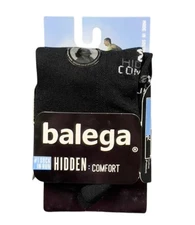 Balega Socks Hidden Comfort No Show LG Black Men 9.5-11.5 Women 11-13 Running