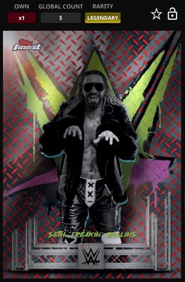 WWE Topps Slam Finest DIGITAL Seth Rollins Legendary Red 10 CC