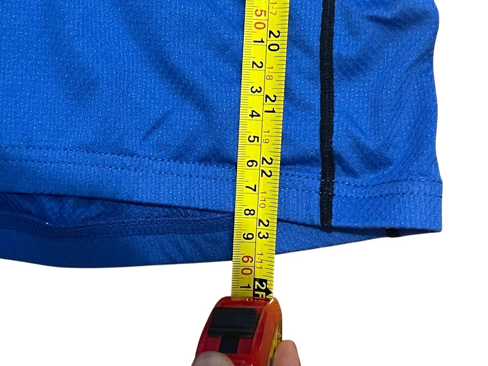 Camiseta deportiva de ciclismo Louis Garneau vintage Y2K azul blanco cremallera completa para hombre talla M Foto 4 de 4