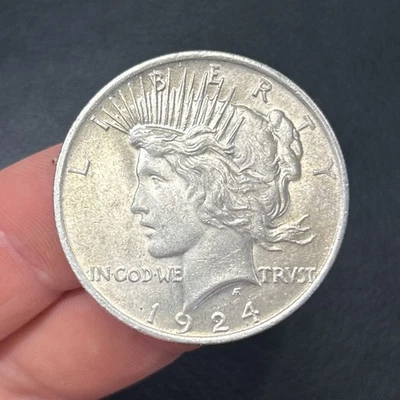 États-Unis - USA - Monnaie Argent Dollar Peace 1924 SUP / XF [MUS28] - Photo 1/4