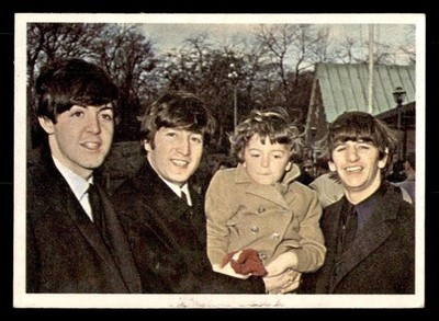 1964 Topps Beatles Color #29 Paul John And Ringo With Young Boy EX *e1