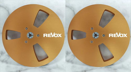 One Pair 7'' golden Revox Tape Reel For PR-99 A77 B77 G36 Etc Tape Recorder