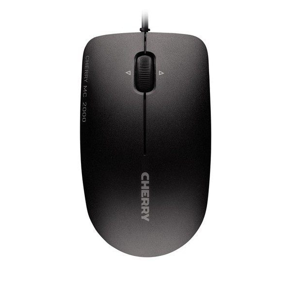 Cherry Mc 2000 Kabelgebundene Maus Mit Schwenkbarem Rad, Schwarz, Usb-image
