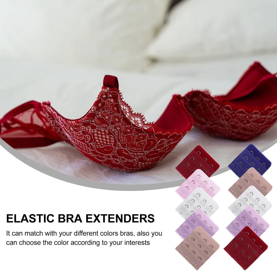  10 PC Bra Extenders Button Closure Lingerie Strap Brassiere Extension Buckle - Image 3 of 4