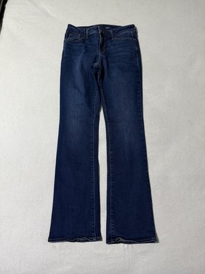 Old Navy Jeans Womens 4 Blue Dark Wash Kicker Bootcut Mid Rise