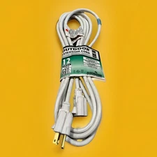 🔥(AN) ***QTY 5*** Electricord A-2316-012-WH 12FT Outdoor Extension Cord White