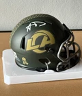 Aaron Donald Signed Autographed STS Salute Mini Helmet Los Angeles Rams Beckett