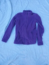 Eastern Mountain Sports Womens Zip Up Fleece Jacket Purple Small EUC
