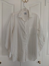 Vintage 1960s Mens Arrow Long Sleeve Button Up Shirt Ivory Perma Iron XL