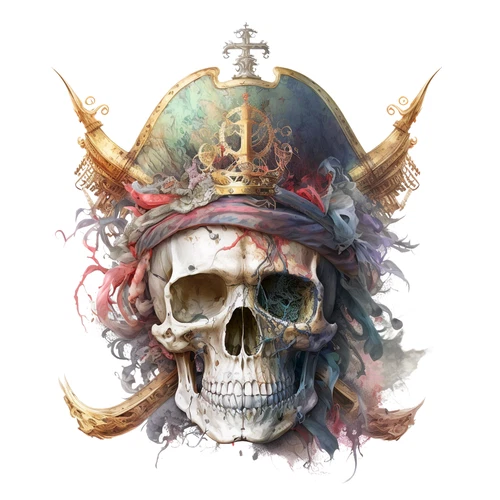 Pirate Skill Ship Blackbeard Treasure Flag Anchor Self Adhesive Vinyl Sticker