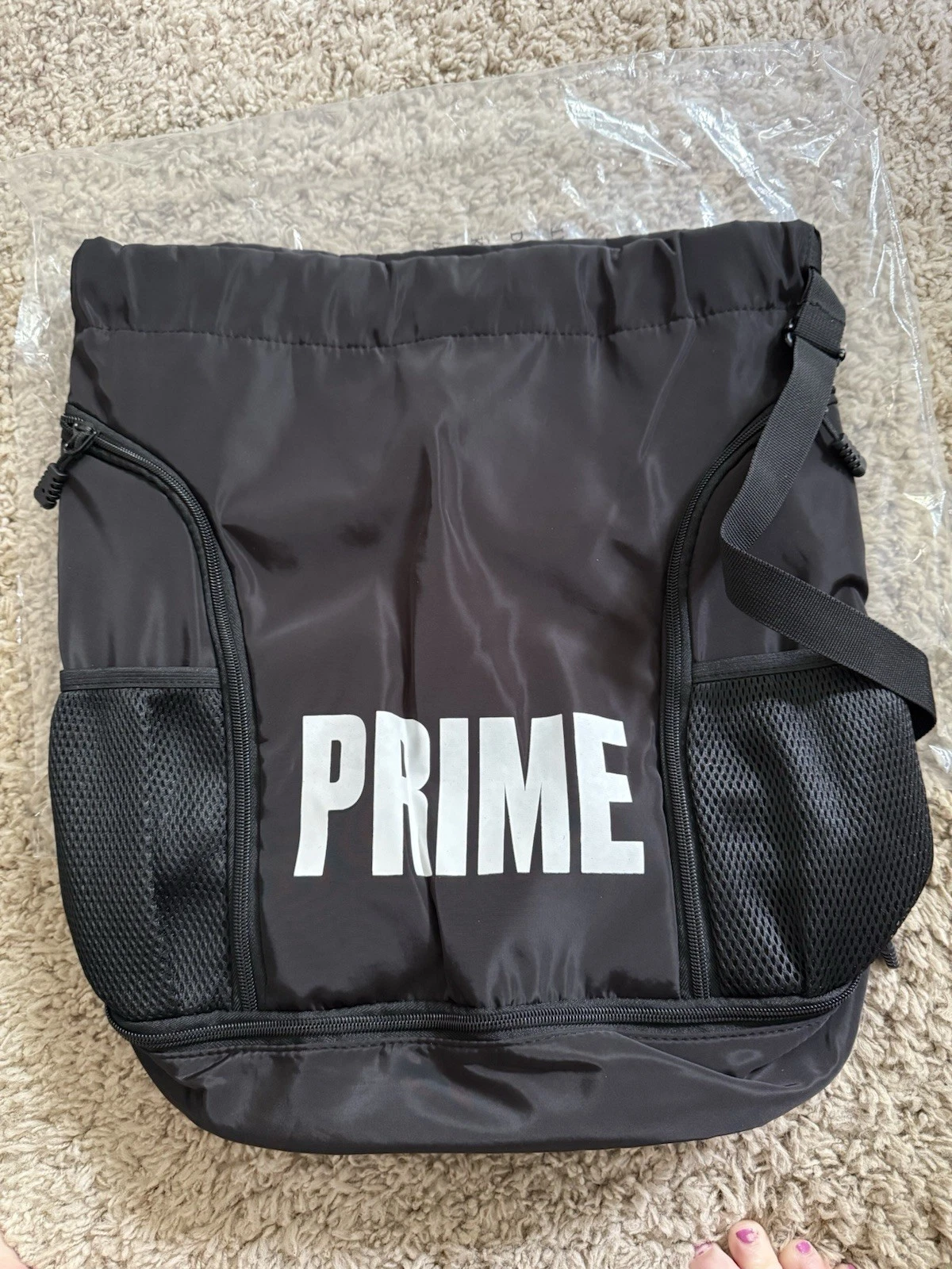 Prime Energy Drink Black Backpack Cooler