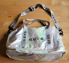 Iridescent XUVO Silver Duffle Bag Gym Travel Weekender Crossbody 20 x 12