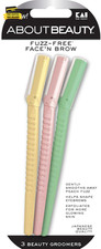 Face N Brow - 3 Beauty Groomers for Hair Removal, Ideal for Shaving, Exfoliating