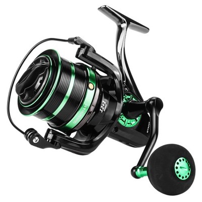 RUNCL Fishing Reels Spinning   Long Distance Casting MT10000, Moss Green