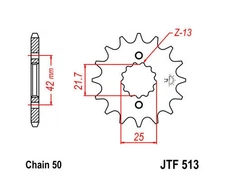 JT Front Sprocket 530 18T for Suzuki Bandit 1250 S/Bandit 1250 S ABS/GSX1250FA
